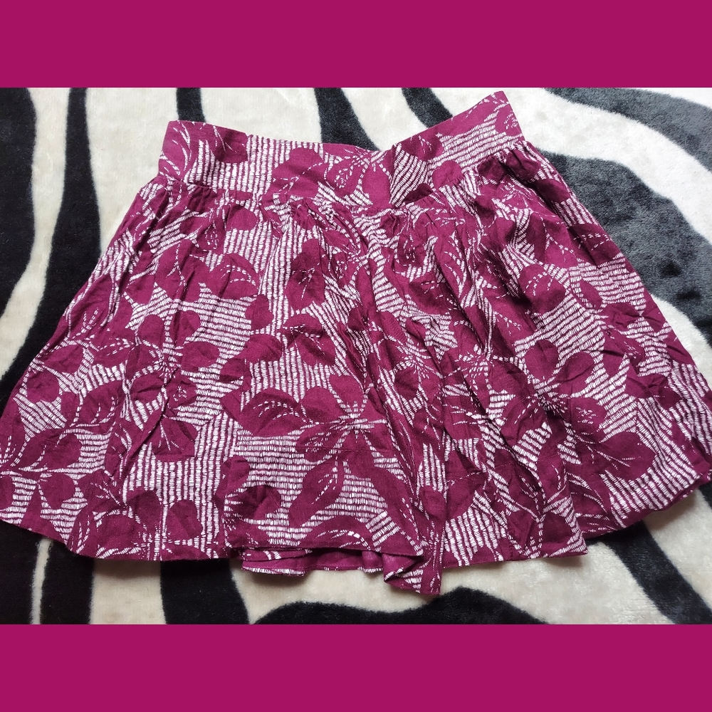 Forever 21 floral purple skirt